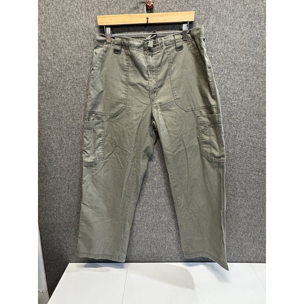 CARHARTT Pants Mens Medium Short Cargo Utility Medical Nurse Scrubs Olive Green